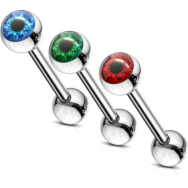 16mm Material Value Pack Surgical Steel Barbell With 5 Different Red Skull Design Balls Tongue Bar Piercing Thickness 1.6mm Length Surgical Steel 16mm Material Value Pack Surgical Steel Barbell With 5 Different Red Skull Design Balls Tongue Bar Piercing Thickness 1.6mm Length Surgical Steel